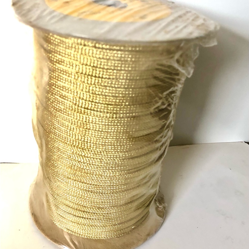Spool Metallic Gold Double Face Braided Craft Rope 144 YDS Bulk Spool New